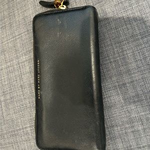 Marc by Marc Jacobs black leather wallet with gold hardware